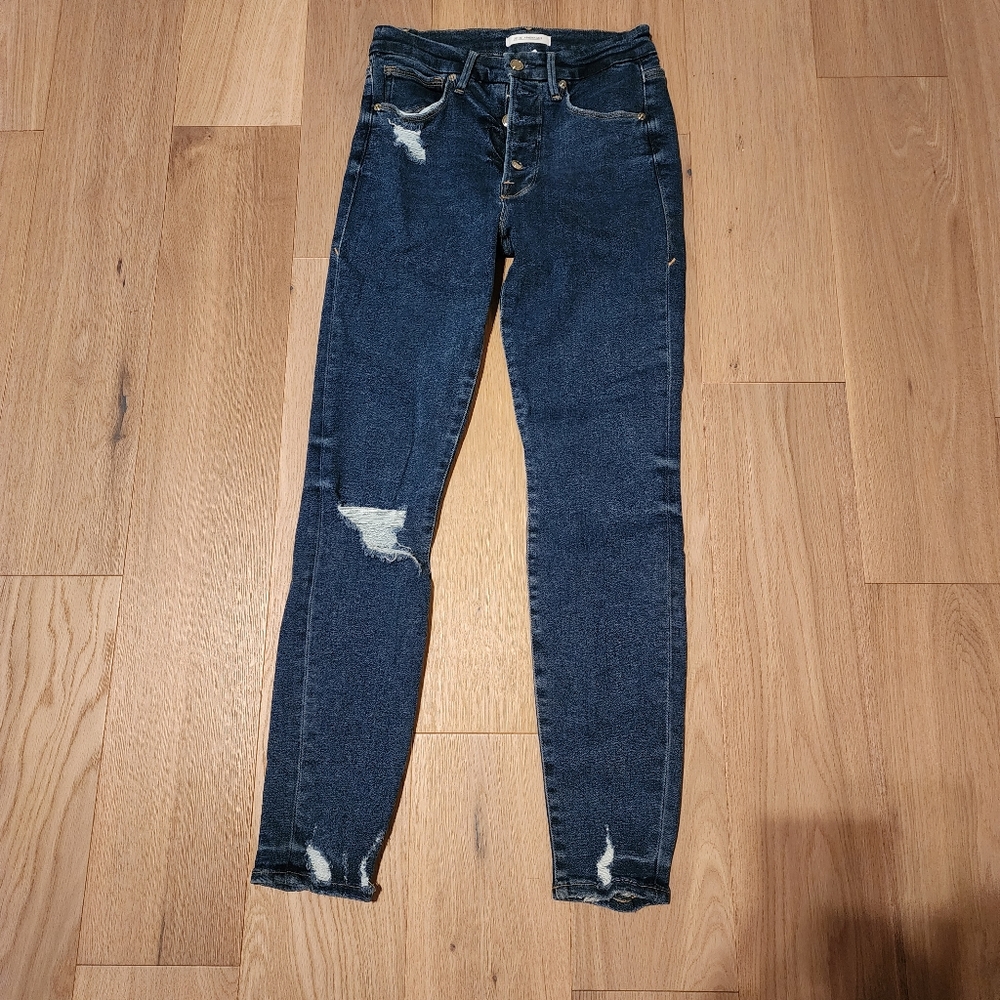 Good American Distressed Skinny Jeans